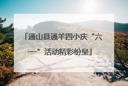 通山县通羊四小庆“六·一”活动精彩纷呈