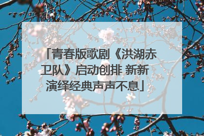青春版歌剧《洪湖赤卫队》启动创排 新新演绎经典声声不息