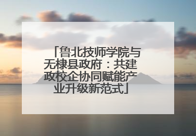 鲁北技师学院与无棣县政府：共建政校企协同赋能产业升级新范式