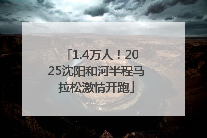 1.4万人！2025沈阳和河半程马拉松激情开跑