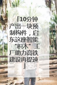 10分钟产出一块预制构件，启东这座智能“积木”工厂助力高铁建设再提速