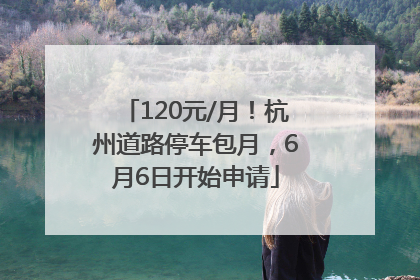 120元/月！杭州道路停车包月，6月6日开始申请