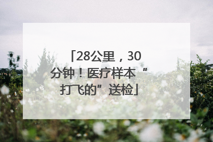 28公里，30分钟！医疗样本“打飞的”送检