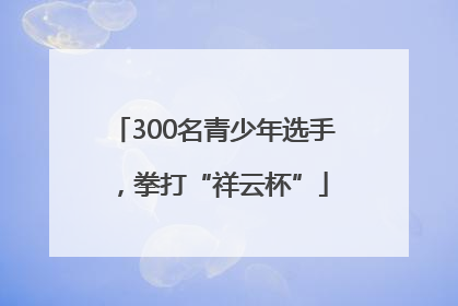 300名青少年选手，拳打“祥云杯”