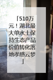 510万元！湖北最大单水土保持生态产品价值转化落地孝感云梦