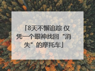 8天不懈追踪 仅凭一个眼神找回“消失”的摩托车