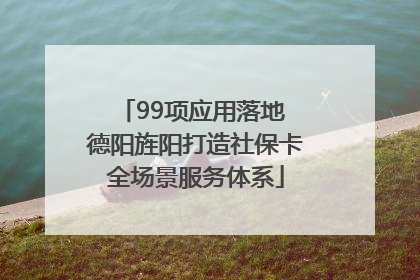99项应用落地 德阳旌阳打造社保卡全场景服务体系