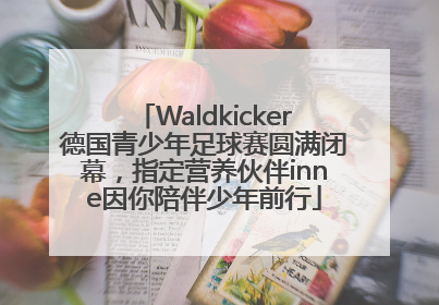 Waldkicker德国青少年足球赛圆满闭幕，指定营养伙伴inne因你陪伴少年前行